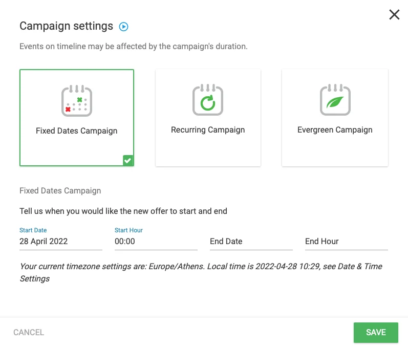 How to configure a Fixed Campaign in Thrive Ultimatum