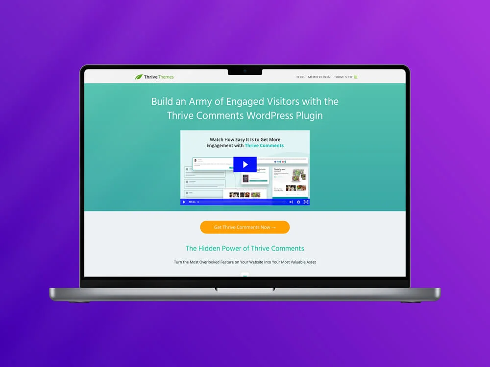 Thrive Comments homepage