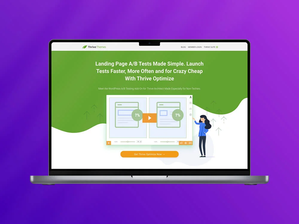 Thrive Optimize homepage