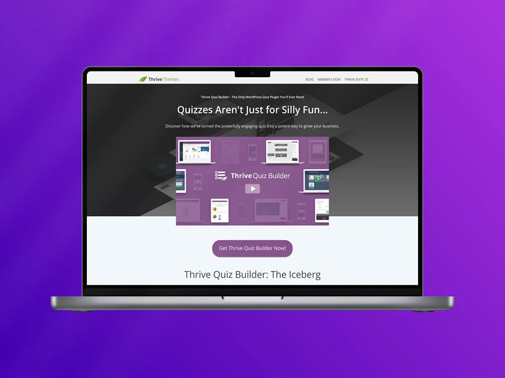 Thrive Quiz Builder homepage
