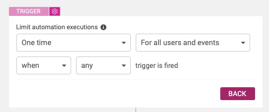 Trigger limit automation executions