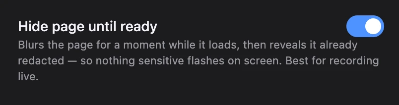 SafeCast popup: No flash on load